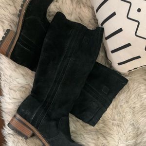 Merona tall black suede boots. Womens 7.5